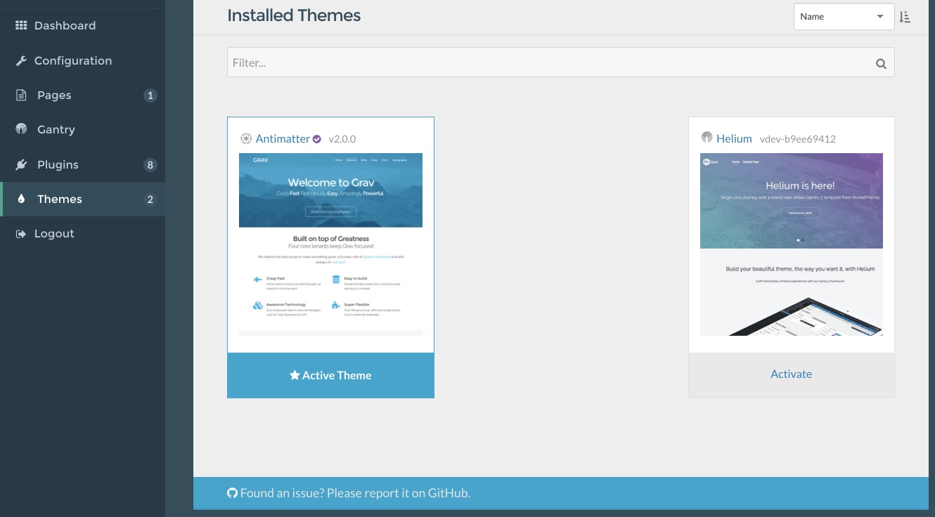 Setting Another Theme as Default