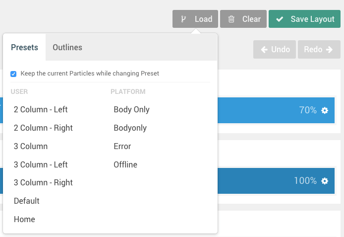 Choosing a Layout Preset