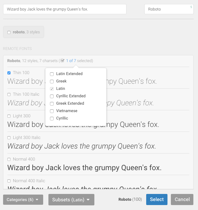 Font Picker